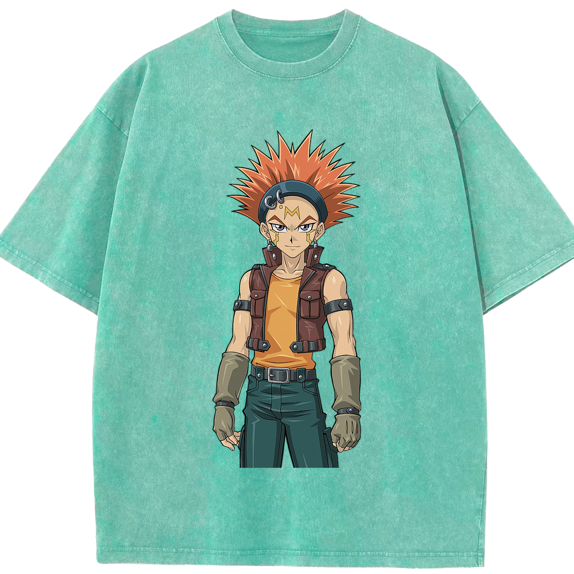 （画像用） 遊☆戯☆王 Yu-Gi-Oh! 綿100% ヴィンテージ風 半袖Tシャツ（フロントプリント）